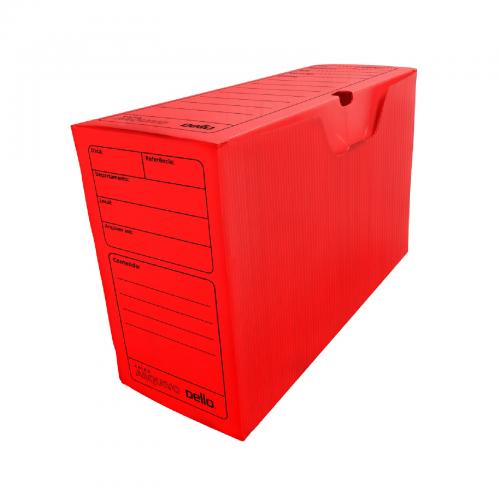 CAIXA ARQUIVO MORTO POLIDELLO OFICIO VERMELHO - DELLO