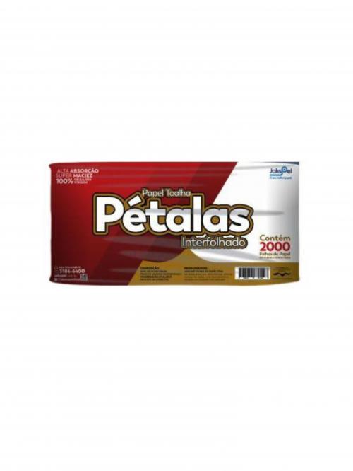 PAPEL TOALHA INTERFOLHADO PETALAS 2.000 FOLHAS 100% CELULOSE - JAKSPEL