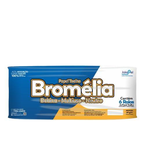 PAPEL TOALHA ROLO BROMELIA 06X200 BRANCO - JAKSPEL