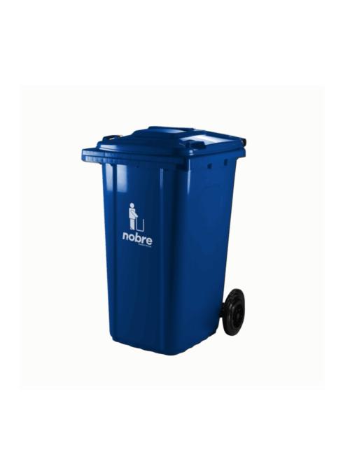 LIXEIRA 240L C/ RODINHAS AZUL- NOBRE