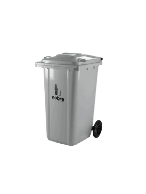 LIXEIRA 240L C/ RODINHAS CINZA - NOBRE