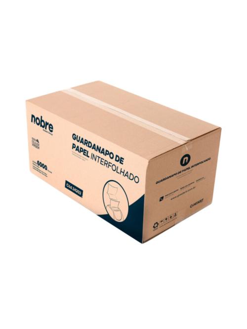 GUARDANAPO DE PAPEL INTERFOLHAS - 10X20CM - C/6000FLS - NOBRE