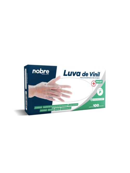 LUVA VINIL S/PÓ PARA PROCEDIMENTO NÃO CIRÚRGICO C/ 100UNID -  P - NOBRE