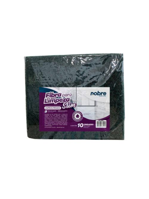 FIBRA P/ LIMPEZA 98X229MM (LIMPEZA PESADA, PACOTE C/10 UNID.) SLIM - NOBRE