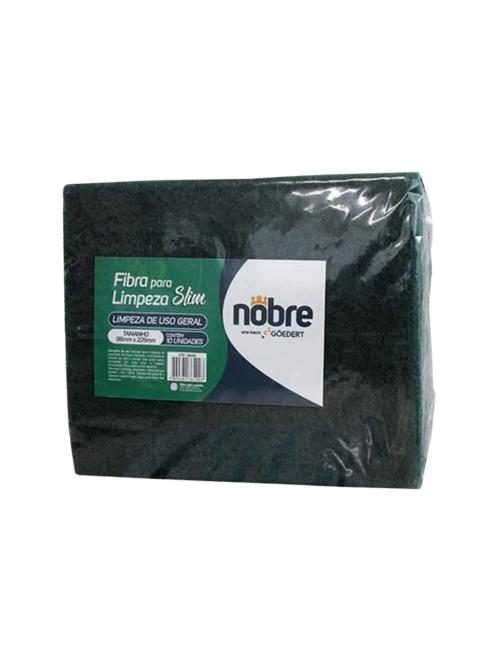 FIBRA P/ LIMPEZA 98X229MM (USO GERAL, PACOTE C/10UNID.) SLIM - NOBRE