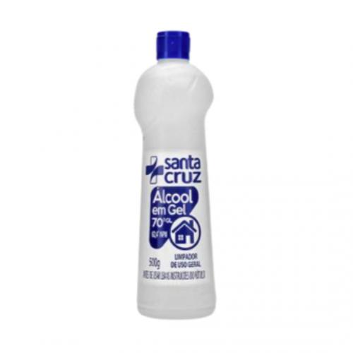 ALCOOL GEL 62,4º INPM LIMPADOR 500G - SANTA CRUZ