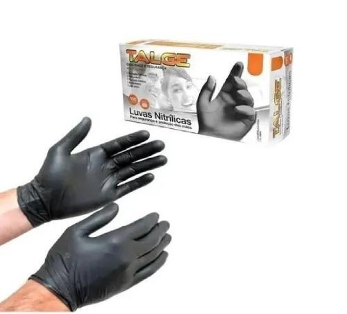 LUVA NITRÍLICA PRETA m - SEM PÓ CX C/ 100 - TALGE