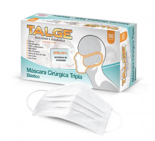 MASCARA TRIPLA DESCARTÁVEL - PCT C/50 - TALGE
